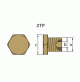Pencil Anode For Engine cooler for Serie Yanmar Brass plug only - Original code: 120650-18540 - 163100 - 18460 - 01320TP - Tecnoseal 